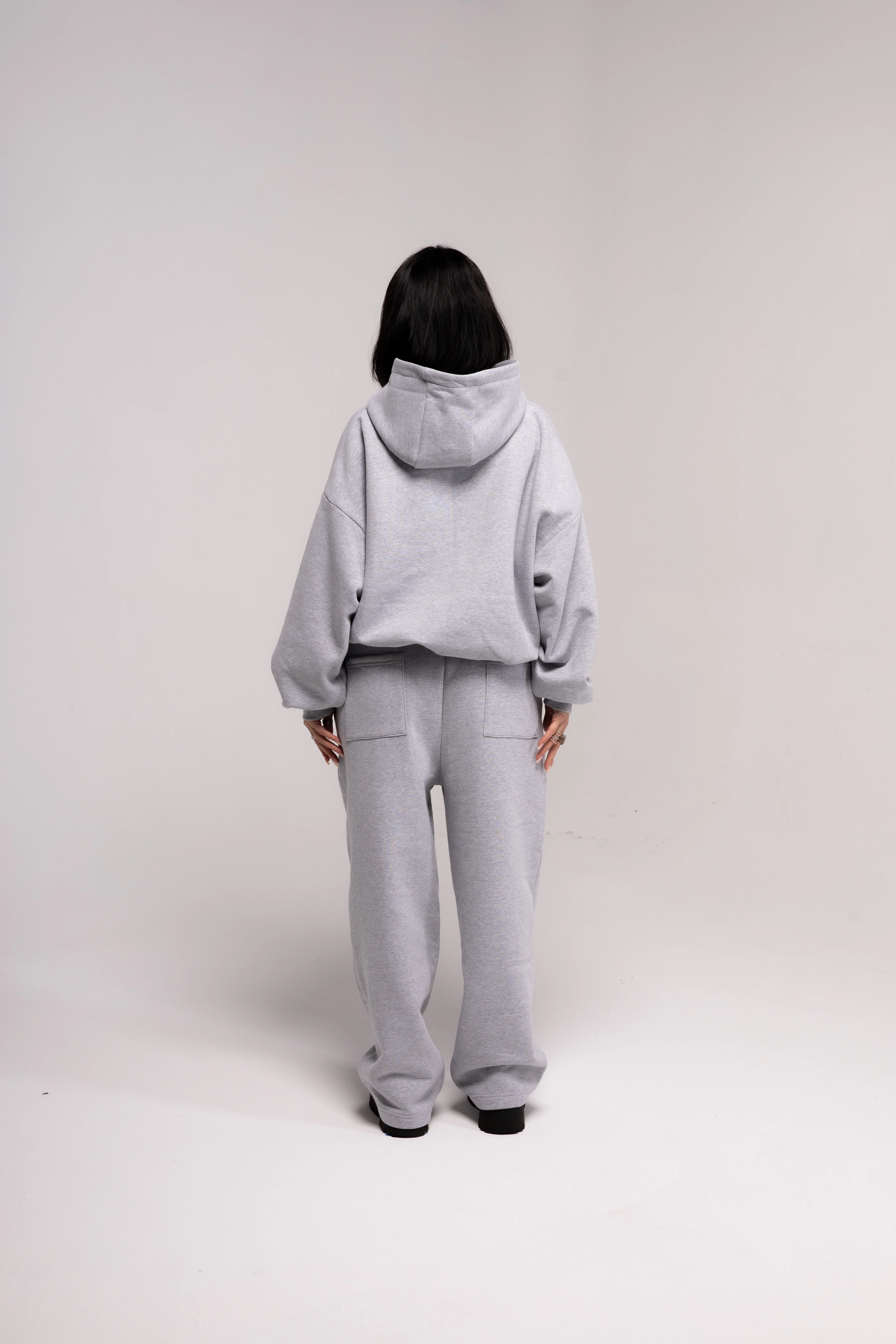 Gray Basic Baggy Hoodie - Image 7
