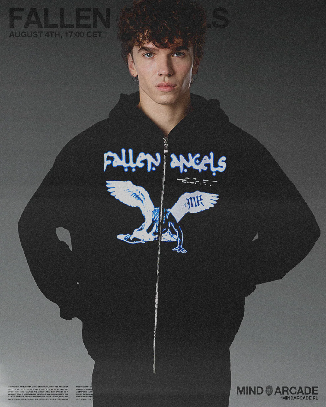 [IN STOCK] Black Fallen Angels Zip Hoodie - Image 6